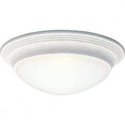 Alabaster Glass Collection 1-Light White Flush Mount by Progress Lighting