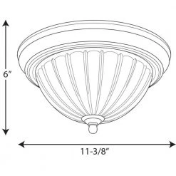 1-Light White Flush Mount with Etched Ribbed Glass by Progress Lighting -Progress Lighting Shop white progress lighting flush mount lights p3816 30 c3 1000