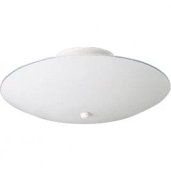 2-Light White Flush Mount with White Glass by Progress Lighting