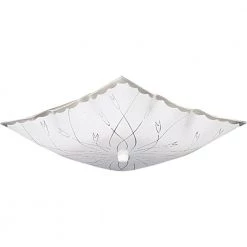 2-Light White Flush Mount with White Glass by Progress Lighting