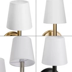 Elara White Linen Fabric Accessory Shade by Progress Lighting -Progress Lighting Shop white progress lighting globes shades p860060 000 44 1000