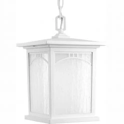 Residence Collection 1-Light Outdoor Textured White LED Hanging Lantern by Progress Lighting