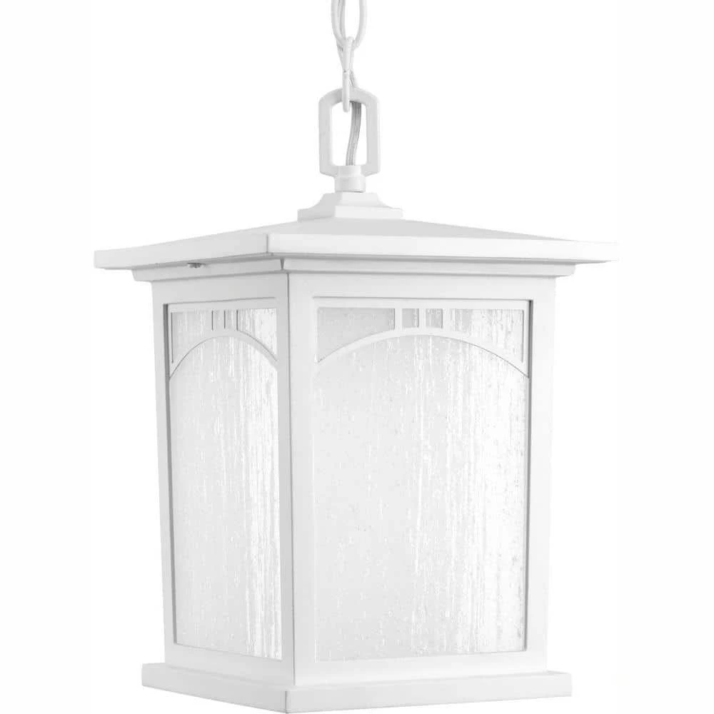 Residence Collection 1-Light Outdoor Textured White LED Hanging Lantern by Progress Lighting 3 Residence Collection 1-Light Outdoor Textured White LED Hanging Lantern by Progress Lighting