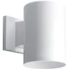 Cylinder Collection 5" White Modern Outdoor LED Wall Lantern Light by Progress Lighting -Progress Lighting Shop white progress lighting outdoor sconces p5674 30 30k 64 1000