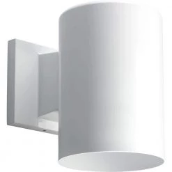 Cylinder Collection 5" White Modern Outdoor LED Wall Lantern Light by Progress Lighting