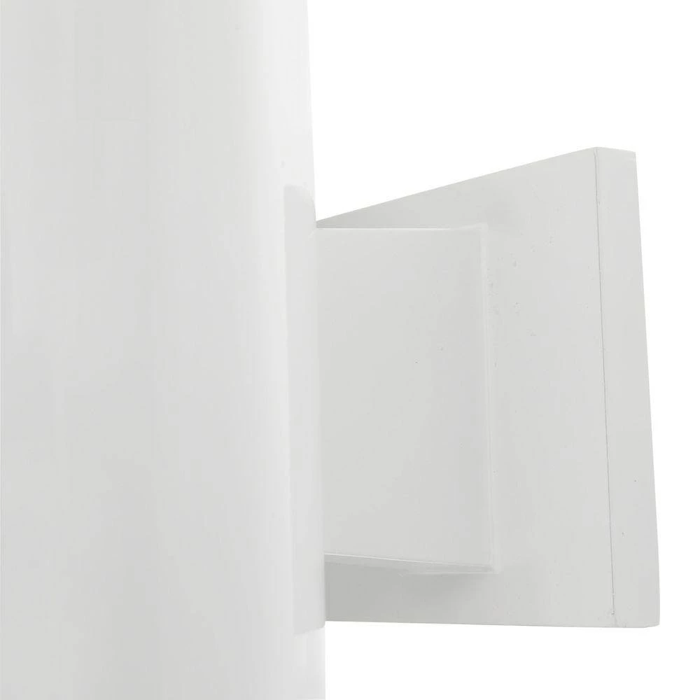 Cylinder Collection 5" White Modern Outdoor Wall Lantern Cylinder Light Up and Down Light Output by Progress Lighting 7 Cylinder Collection 5" White Modern Outdoor Wall Lantern Cylinder Light Up and Down Light Output by Progress Lighting - Image 5