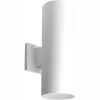 Cylinder Collection 5" White Modern Outdoor Up and Down Light LED Wall Lantern Light for Entry and Garage by Progress Lighting -Progress Lighting Shop white progress lighting outdoor sconces p5675 30 30k 64 1000