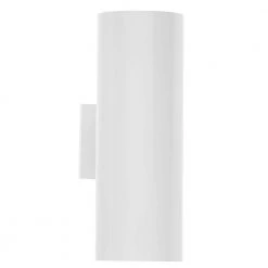 Cylinder Collection 5" White Modern Outdoor Wall Lantern Cylinder Light Up and Down Light Output by Progress Lighting