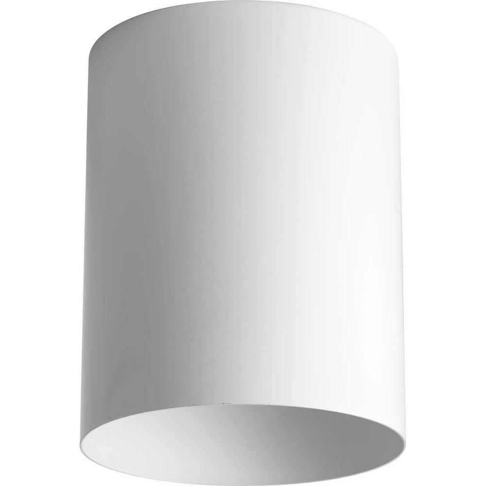 Cylinder Collection 5" White Modern Outdoor Ceiling Light by Progress Lighting 3 Cylinder Collection 5" White Modern Outdoor Ceiling Light by Progress Lighting