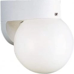 Polycarbonate Outdoor 1-Light White Acrylic Shade Modern Outdoor Wall Light by Progress Lighting