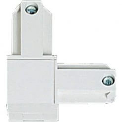 Alpha Trak White Track Lighting Connector - Inside Polarity Accessory by Progress Lighting