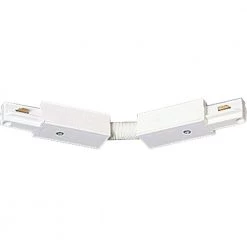 Alpha Trak White Track Lighting Flex Connector Accessory by Progress Lighting