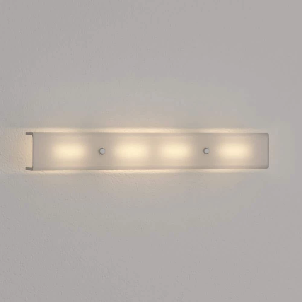 Channel Glass Collection 4-Light White White Glass Traditional Bath Vanity Light by Progress Lighting 5 Channel Glass Collection 4-Light White White Glass Traditional Bath Vanity Light by Progress Lighting - Image 3