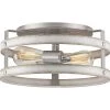 Gulliver 14-3/8 in. 2-Light Galvanized and Whitewashed Coastal Farmhouse Flush Mount Ceiling Light by Progress Lighting -Progress Lighting Shop whitewashed progress lighting flush mount lights p350169 141 64 1000