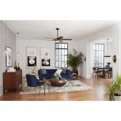 Vernal Collection 60 in. 5-Blade LED Indoor/Outdoor Woodgrain SMART Wifi DC Motor Transitional Ceiling Fan by Progress Lighting -Progress Lighting Shop woodgrain progress lighting ceiling fans with lights p250059 179 30 4f 1000