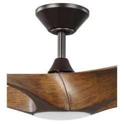 Vernal Collection 60 in. 5-Blade LED Indoor/Outdoor Woodgrain SMART Wifi DC Motor Transitional Ceiling Fan by Progress Lighting -Progress Lighting Shop woodgrain progress lighting ceiling fans with lights p250059 179 30 76 1000