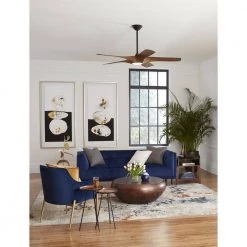 Vernal Collection 60 in. 5-Blade LED Indoor/Outdoor Woodgrain SMART Wifi DC Motor Transitional Ceiling Fan by Progress Lighting -Progress Lighting Shop woodgrain progress lighting ceiling fans with lights p250059 179 30 c3 1000