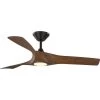 Ryne Collection 52 in. 3-Blade LED Light Indoor/Outdoor Woodgrain DC Motor Transitional DC Ceiling Fan with Remote by Progress Lighting